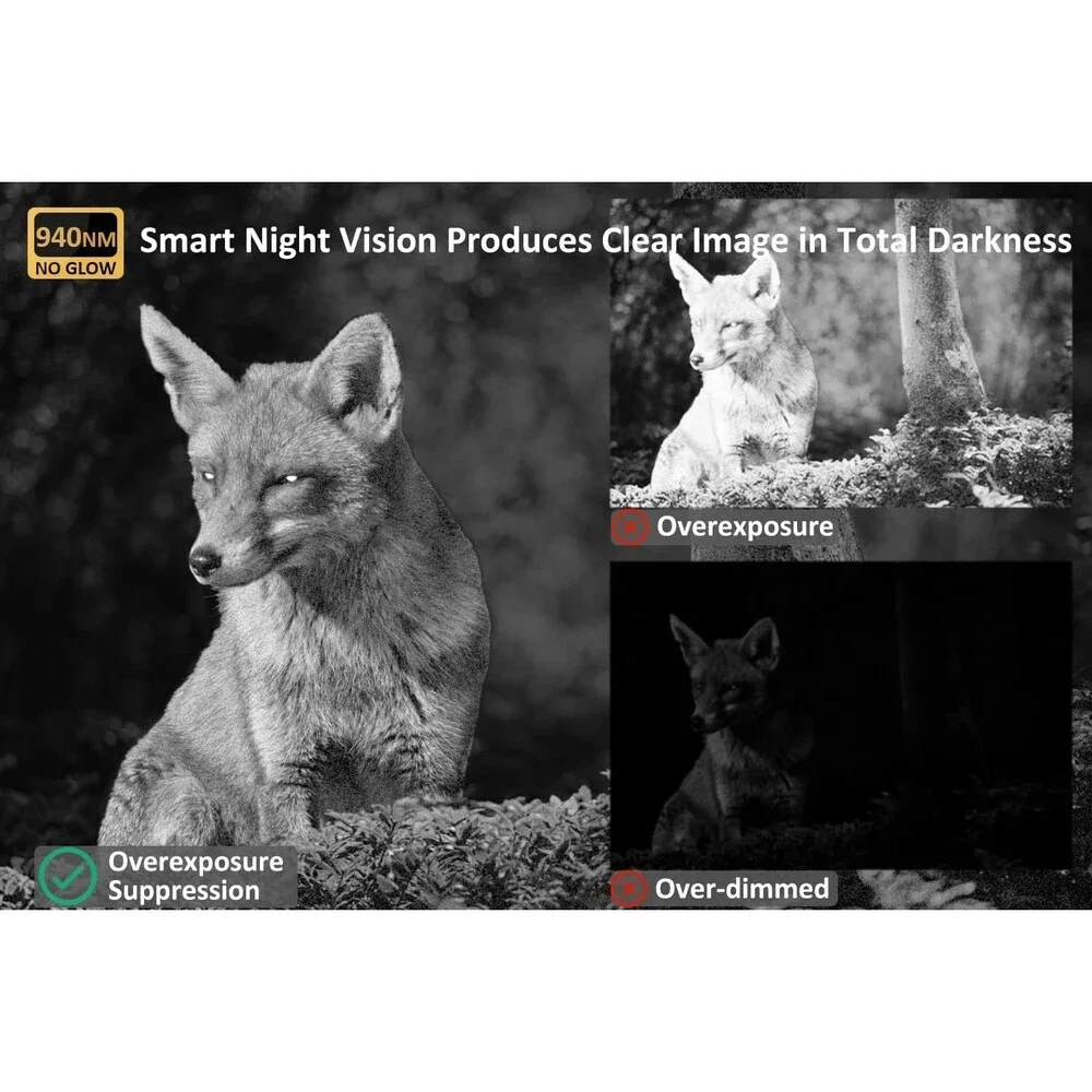 Meidase P60 Pro Trail Camera, 2K 48MP, Clear 100ft Night Vision Motion Activated